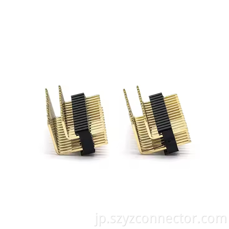 1.272.54mmピッチピンヘッダーコネクタデュアルローの直角sq0.46mm H2.5 215p(2) 1.272.54mm Pitch Pin Header Connector Dual Row Right Angle SQ0.46mm H2.5 215P (2)
